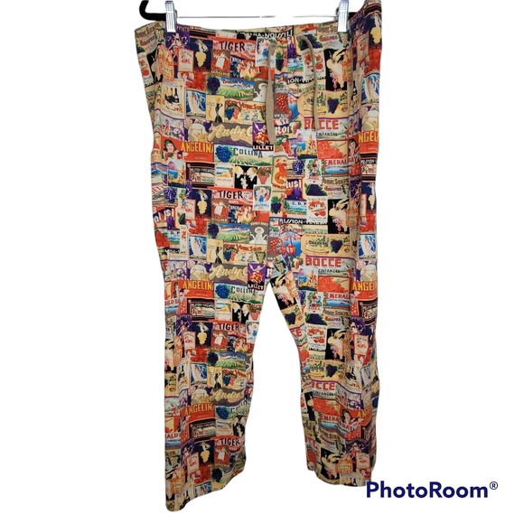 Chef Pants Vintage Wine Liquor Labels 
